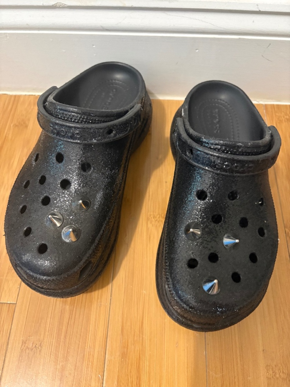 Crocs classic Bae Glitter stud women's black